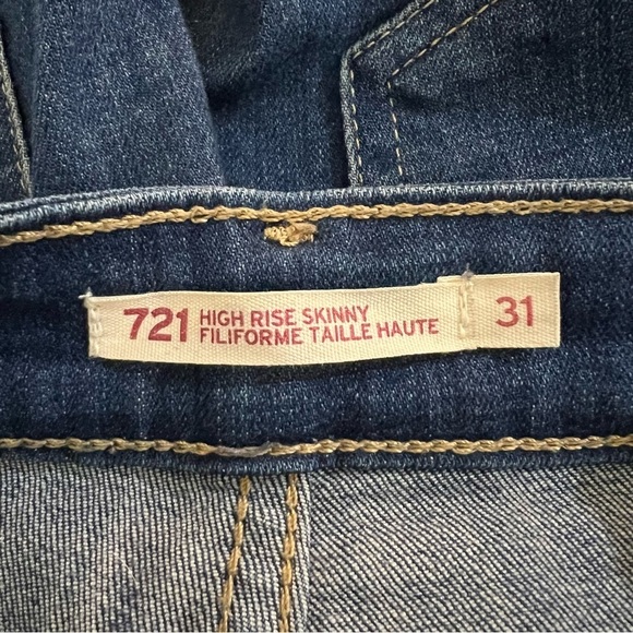 Levi's High Rise Skinny Jeans Distressed Size 31 - Picture 10 of 13